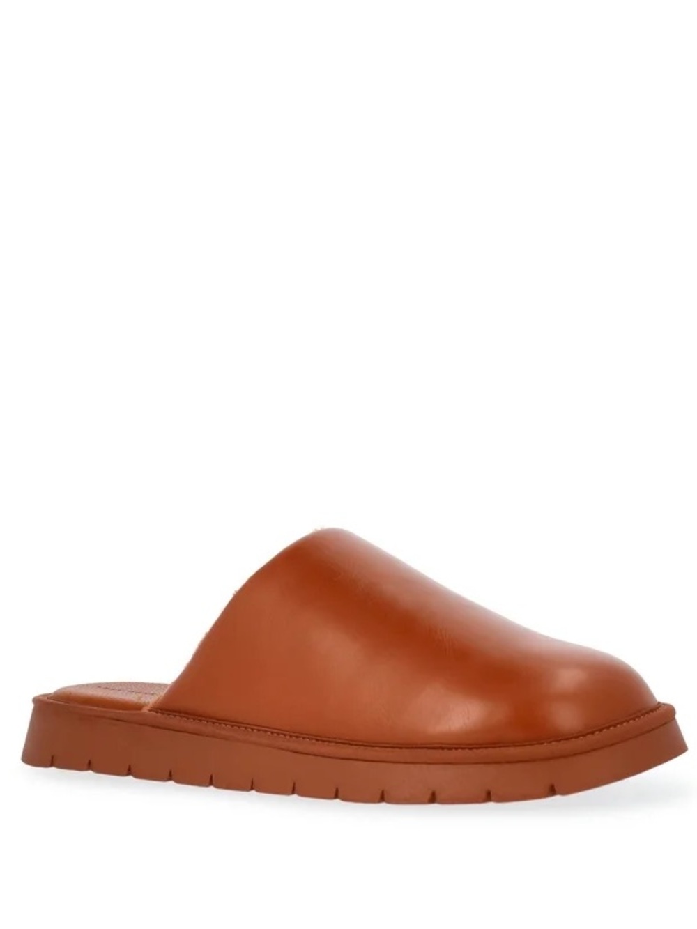 Free Assembly Women's Cognac Faux Leather Slip On Mules NWT size 8.5